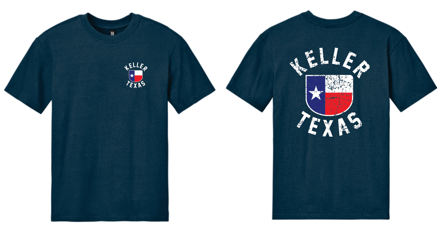 Short Sleeve Box T-Shirt Navy with Front and Back Print